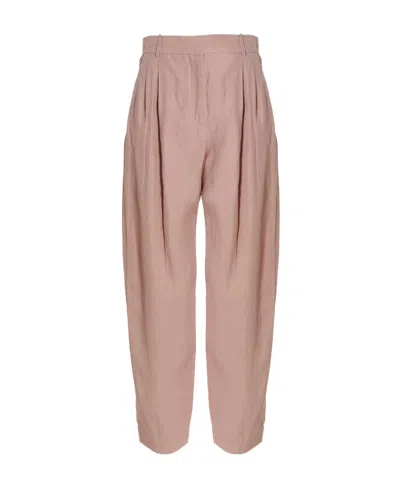 Stella Mccartney Logo Casual Pants In Pink & Purple