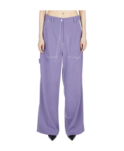 Stella Mccartney Logo Casual Pants In Purple