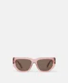 Stella Mccartney Logo Cat-eye Sunglasses In Translucent Rose And Gold