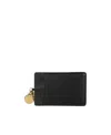Stella Mccartney Logo-charm Chain Wallet In Black
