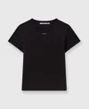 Stella Mccartney Logo Charm T-shirt In Black