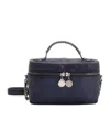 Stella Mccartney Logo Charm Zipped Tote Bag In Blue