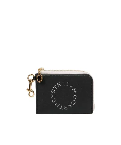 Stella Mccartney Logo Coin Zip-pouch In Black