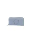 Stella Mccartney Logo Continental Wallet In Blue