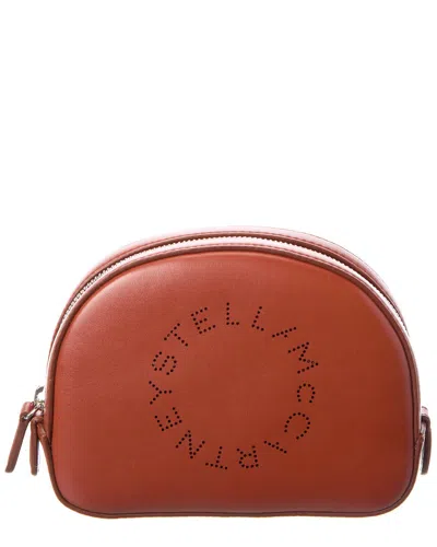 Stella Mccartney Logo Cosmetic Bag In Brown
