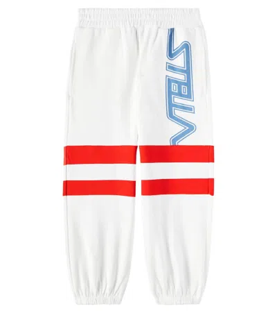 Stella Mccartney Kids' Jogginghose Aus Baumwolle In Weiss