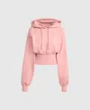 Stella Mccartney Logo Cropped Hoodie In Pink