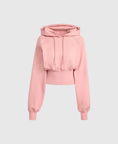 Stella Mccartney Logo Cropped Hoodie In Pink