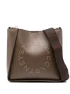 Stella Mccartney Logo Brown Shoulder Bag In Brown