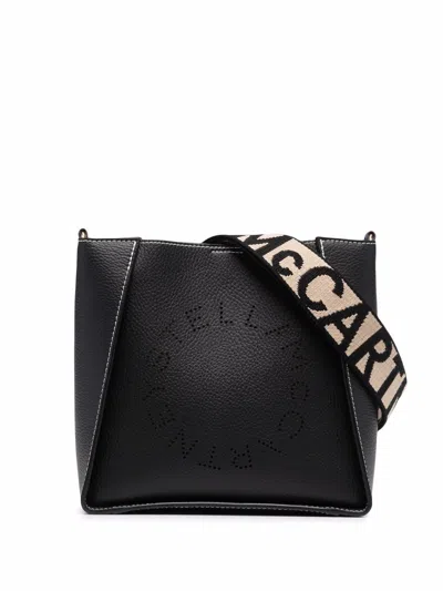 Stella Mccartney Logo Crossbody Bag In Black