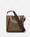 Stella Mccartney Logo Crossbody Bag In Chocolate Brown