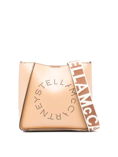 Stella Mccartney Logo Crossbody Bag In Light Brown