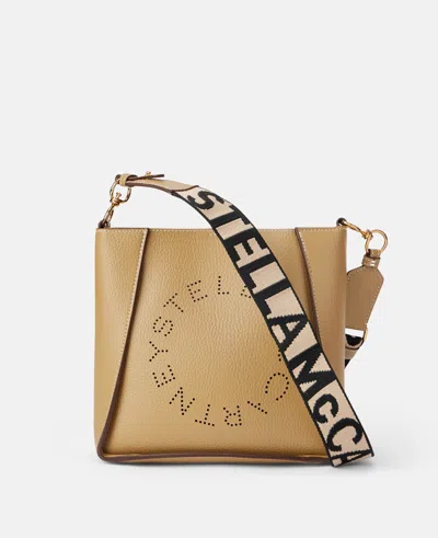 Stella Mccartney Logo Crossbody Bag In Sand