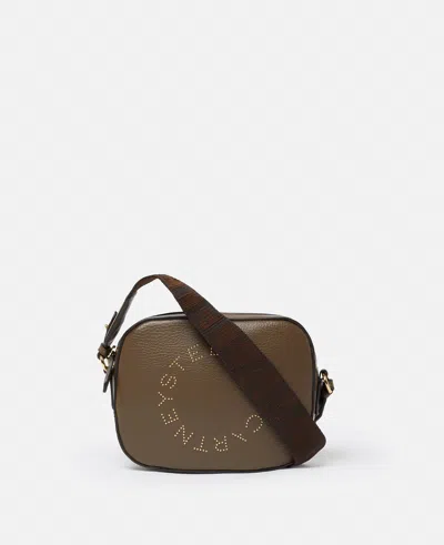 Stella Mccartney Logo Crossbody Camera Bag In Brown