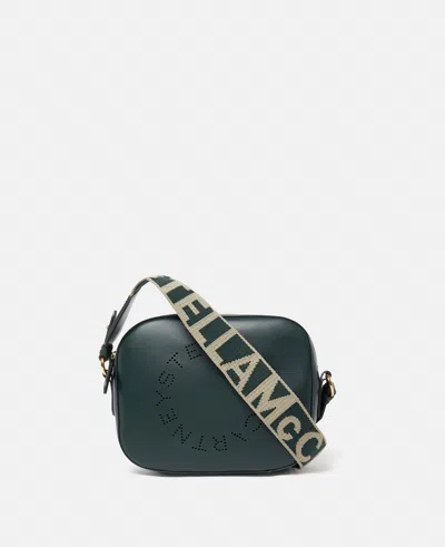 Stella Mccartney Logo Crossbody Camera Bag In Pine Green