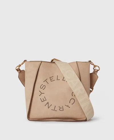 Stella Mccartney Logo Crossbody Shoulder Bag In Buttercream