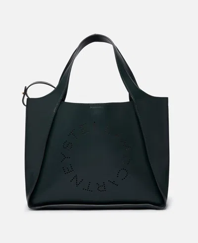 Stella Mccartney Logo Crossbody Tote Bag In Pine Green