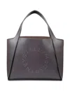 Stella Mccartney Logo Cut-out Tote Bag In Gray