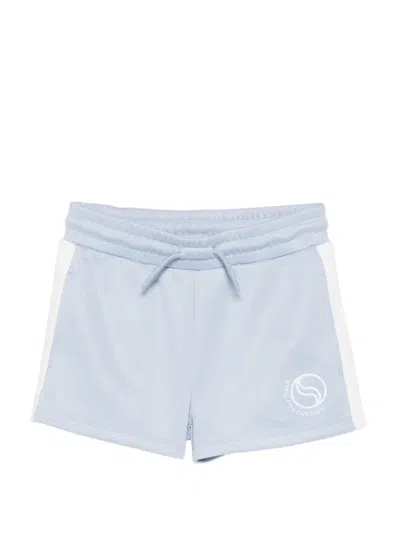 Stella Mccartney Logo-detail Shorts In Blue