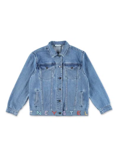 STELLA MCCARTNEY LOGO DETAILED DENIM JACKET