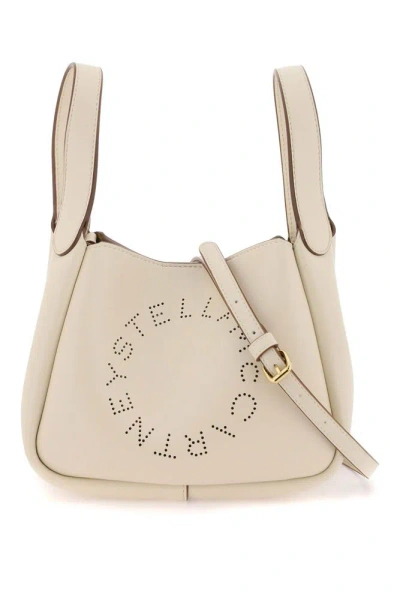 Stella Mccartney Logo Detailed Open Top Handbag In Beige