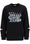 Stella Mccartney Scoop-neck Cotton-jersey Sweatshirt In Black