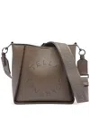 Stella Mccartney Adjustable Strap Crossbody Bag Logo In Gray