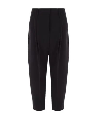 Stella Mccartney Logo Detailed Tailored Pants In Black
