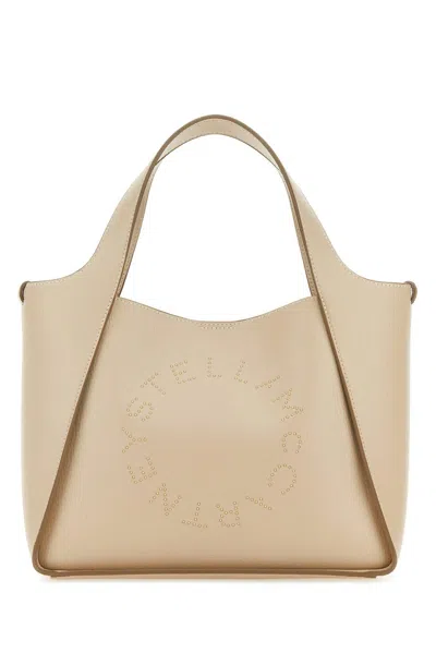 Stella Mccartney Logo Detailed Tote Bag In Crema