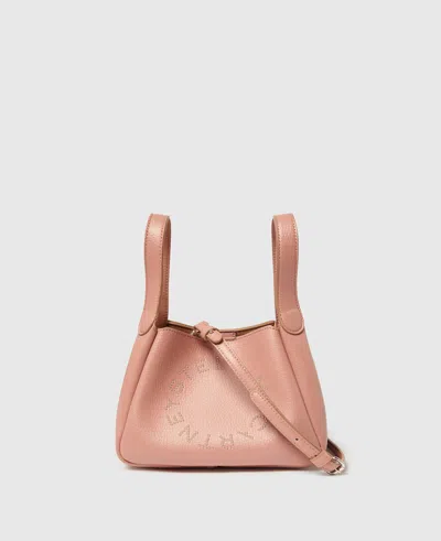Stella Mccartney Logo Double Top Handle Crossbody Bag In Pink