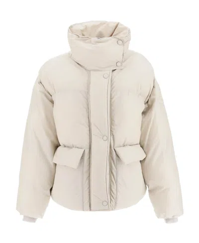 Stella Mccartney Logo Down Jacket In White