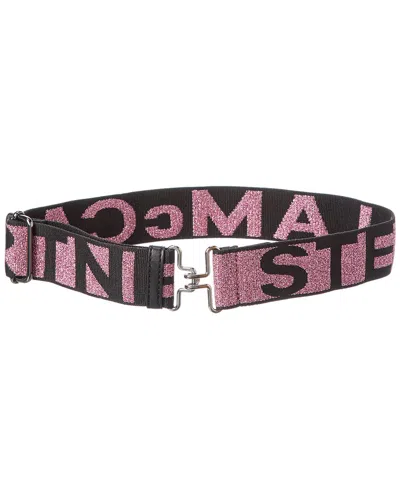 Stella Mccartney Logo Elastic Belt In Pink