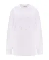 Stella Mccartney Logo Embellished Crewneck Sweatshirt In White