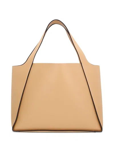 Stella Mccartney Logo-embellished Tote Bag In Brown