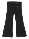 Stella Mccartney Logo-embossed Flared Jeans In Black
