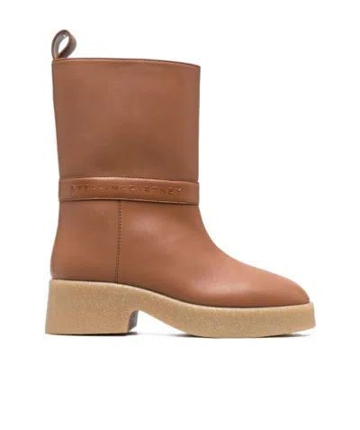 STELLA MCCARTNEY STELLA MCCARTNEY LOGO-EMBOSSED PULL-ON ANKLE BOOTS