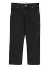 Stella Mccartney Logo-embossed Straight-leg Jeans In Black