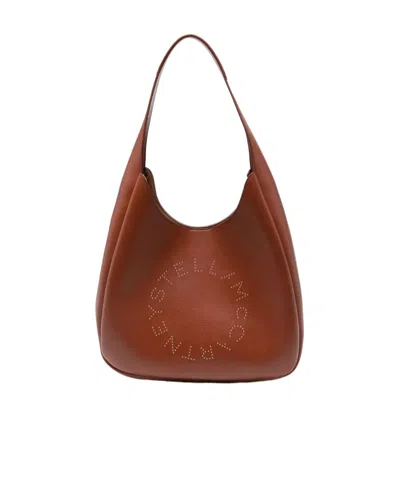 Stella Mccartney Logo-embossed Tote Bag In Brown