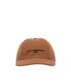 Stella Mccartney Caramel Cotton Blend Baseball Cap In Brown