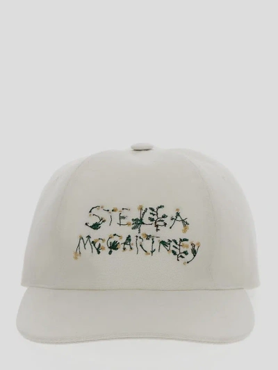 Stella Mccartney Logo Embroidered Baseball Cap In White