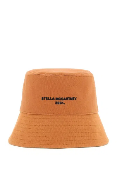 Stella Mccartney Logo Embroidered Bucket Hat In Brown