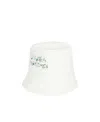 Stella Mccartney Logo Embroidered Bucket Hat In White