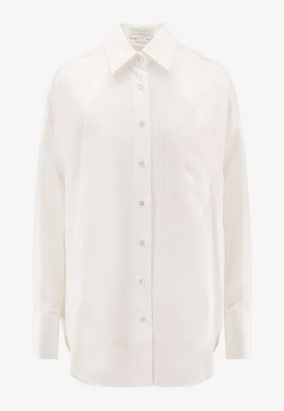 Stella Mccartney Logo Embroidered Buttoned Shirt In White