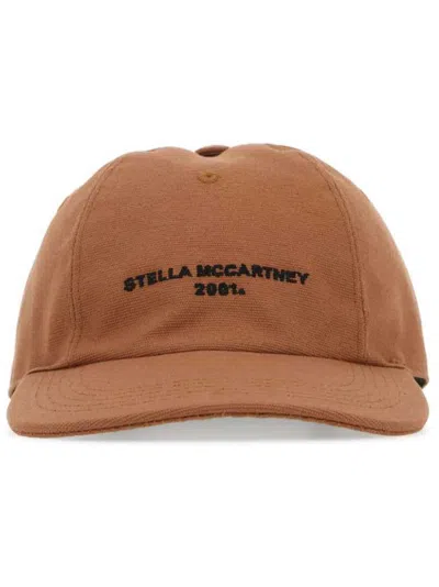 Stella Mccartney Logo-embroidered Cap In Brown