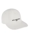 Stella Mccartney White Logo Embroidered Baseball Cap In Frost