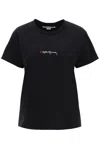 Stella Mccartney Stella Mc Cartney T Shirt With Embroidered Signature In Black