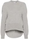 Stella Mccartney Logo-embroidered Jumper In Grey