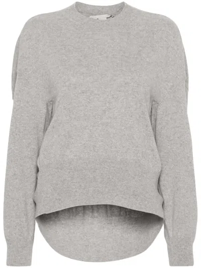 Stella Mccartney Logo-embroidered Jumper In Grey
