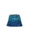 Stella Mccartney Printed Cotton Bucket Hat In Blue