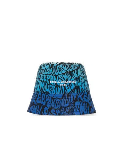 STELLA MCCARTNEY STELLA MCCARTNEY LOGO EMBROIDERED REVERSIBLE BUCKET HAT